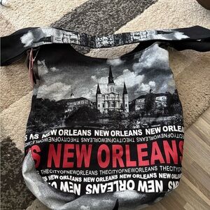 Nwt Robin Ruth hobo tote Purse Bag New Orleans Grafic Front snap closure G4